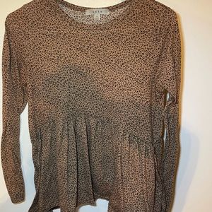 Women’s long sleeve cheeta print top size XS